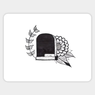 apathetic headstone Sticker